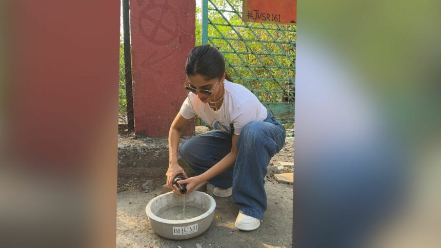 Bhumi-Pednekar-showed-humanity-by-keeping-water-bowls-for-animals-and-birds.